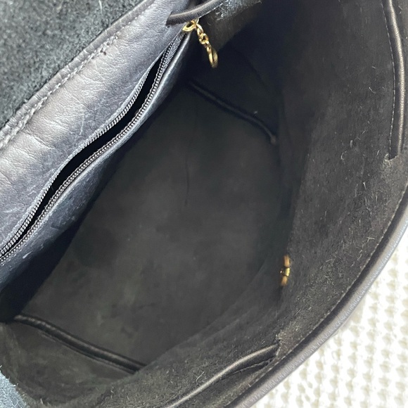 Vintage Coach Black Leather Backpack 9791 turnlock - Picture 13 of 14